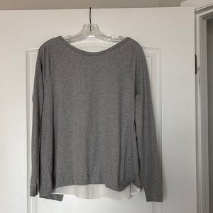 LOFT Split Back Mixed Media Sweater